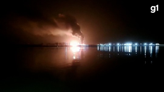 Veja explosões do ataque da Rússia a porto na Ucrânia - Programa: G1 Mundo 