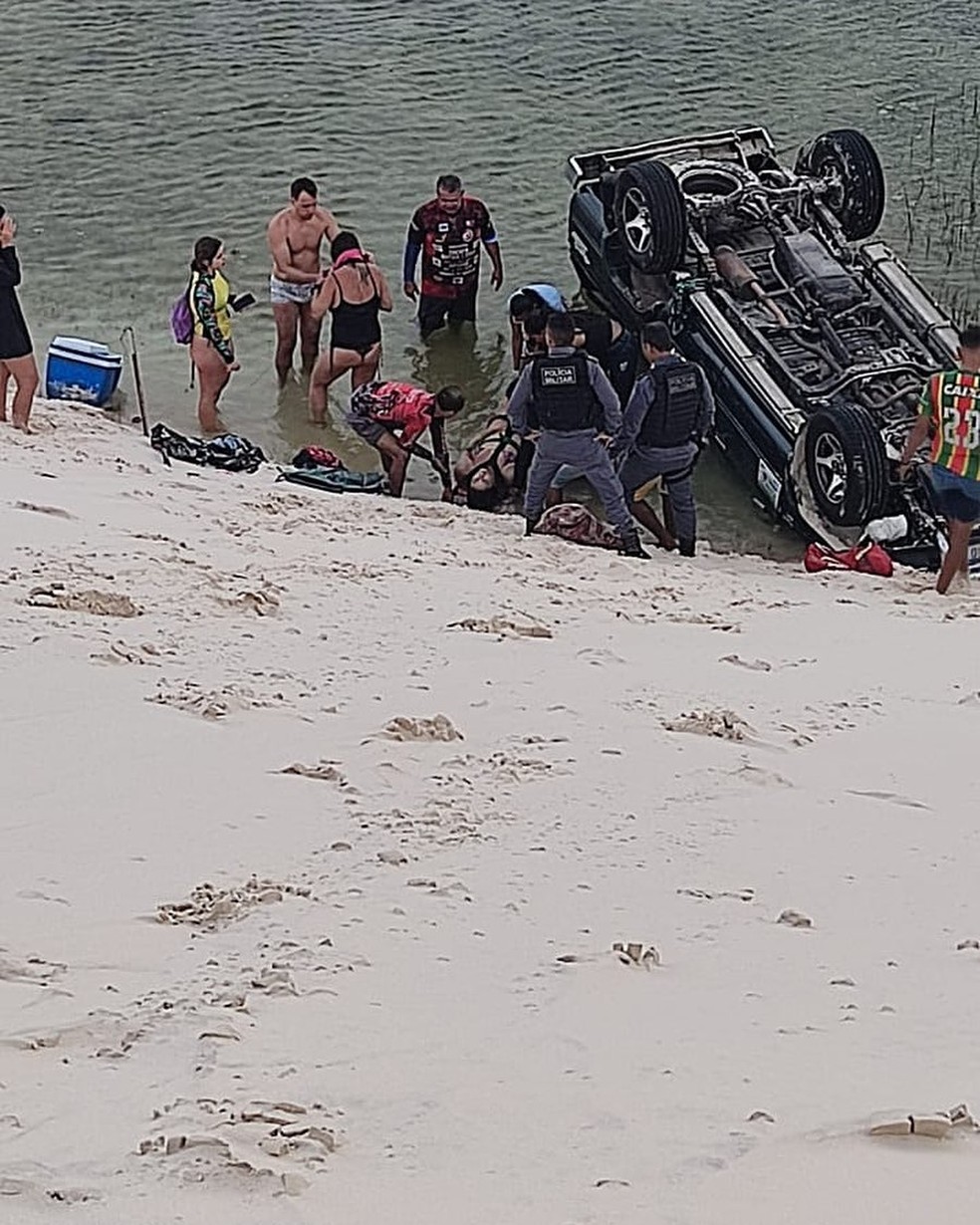 Acidente deixa turistas feridos nos Lençóis Maranhenses — Foto: Divulgação