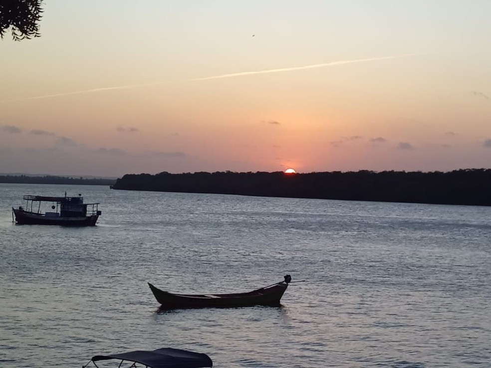 Fim de tarde na Orla Pôr do Sol em Aracaju — Foto: Isabelle Marques/ g1