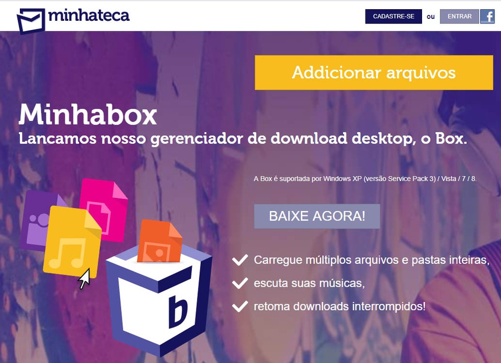 Site 'Minhateca' Tem Endereço Congelado E Fica Inacessível Após.