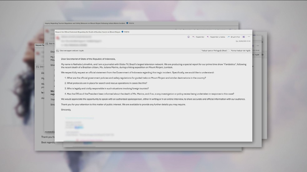 Nenhuma autoridade da Indonésia se manifestou sobre o acidente — Foto: Reprodução/TV Globo