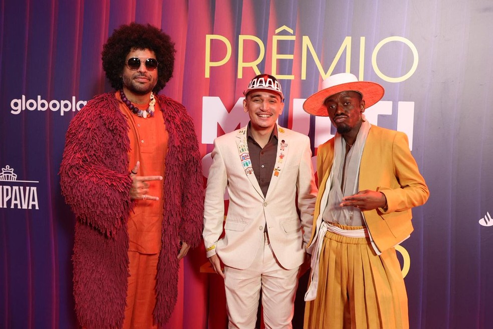 Mestrinho, João Gomes e Jottapê — Foto: Globo/ Lucas Teixeira