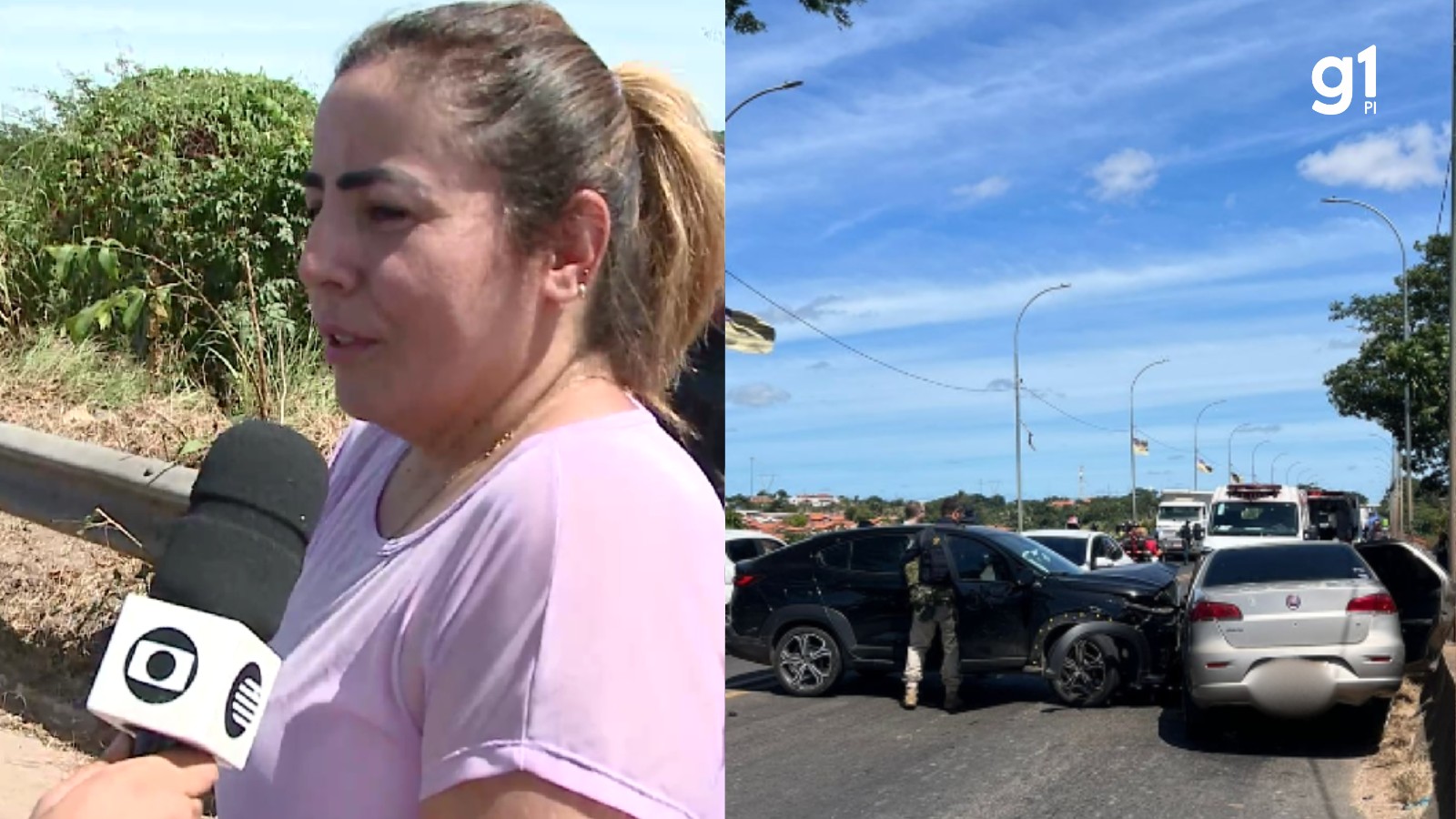 ‘Toda me tremendo’, empresária descreve como quase foi atingida por motorista que bateu em 4 veículos sobre ponte no PI