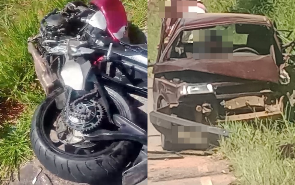 Motociclista de 36 anos morre após bater de frente com carro na MG-456, em Lambari, MG — Foto: Reprodução Redes Sociais