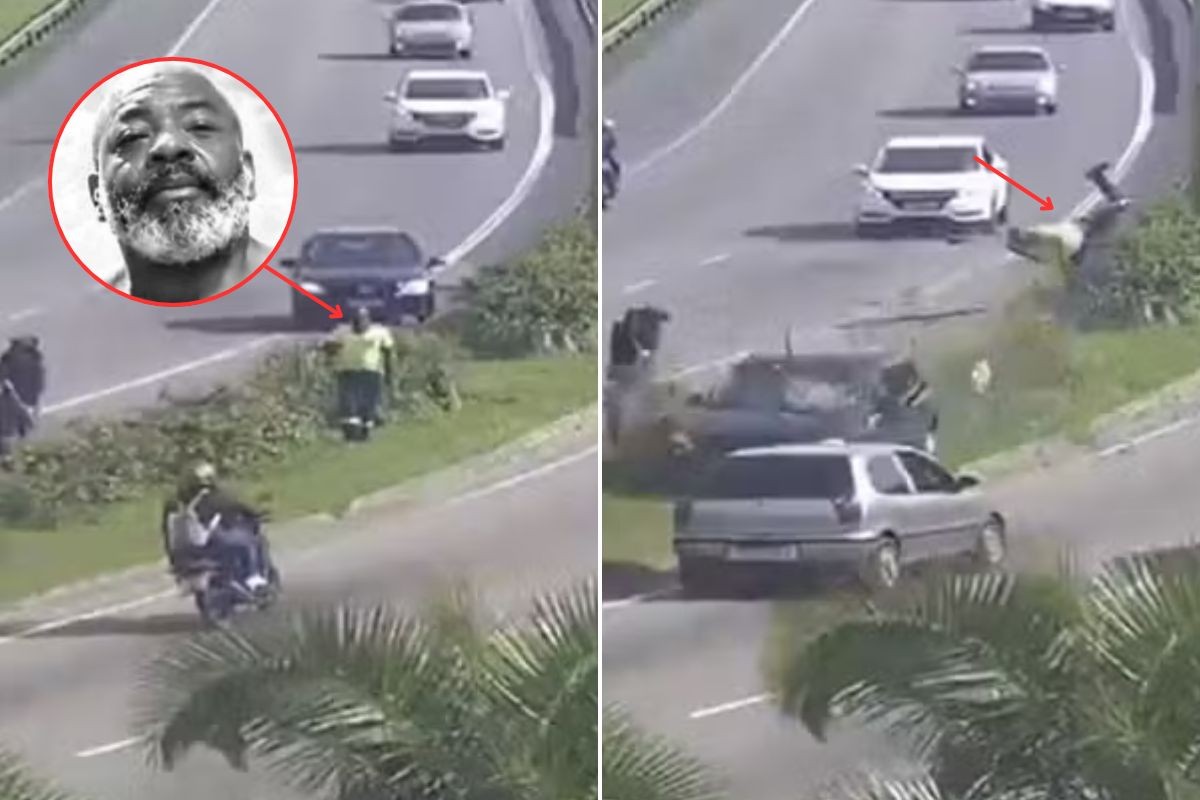 Motorista diz que viu 'vulto' ao perder controle e atropelar jardineiro no litoral de SP; VÍDEO