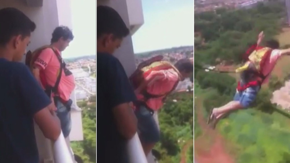 Piloto desaparecido em Bertioga viralizou nas redes sociais ao saltar de paraquedas da varanda do apartamento