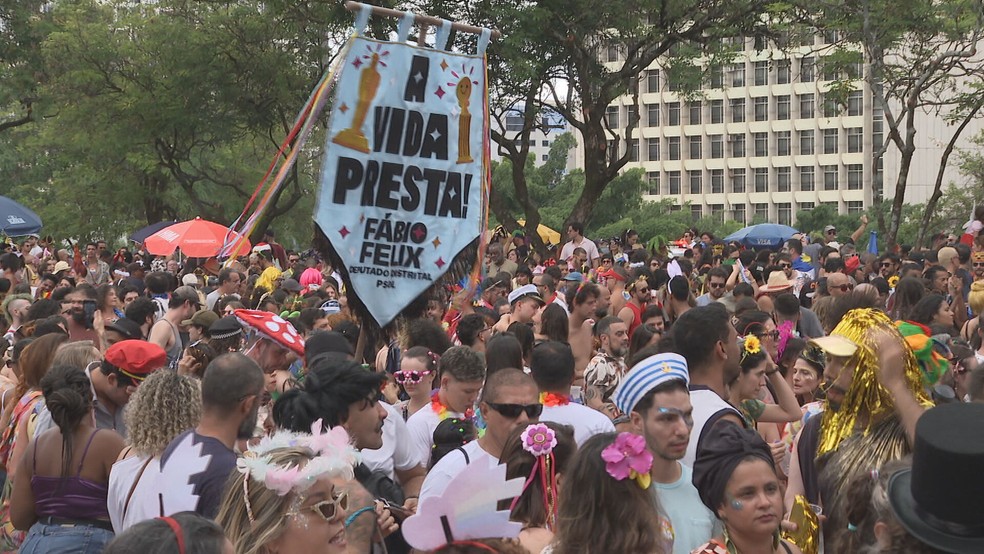 Bloco Aparelhinho, neste sábado (1º), no DF — Foto: TV Globo/Reprodução