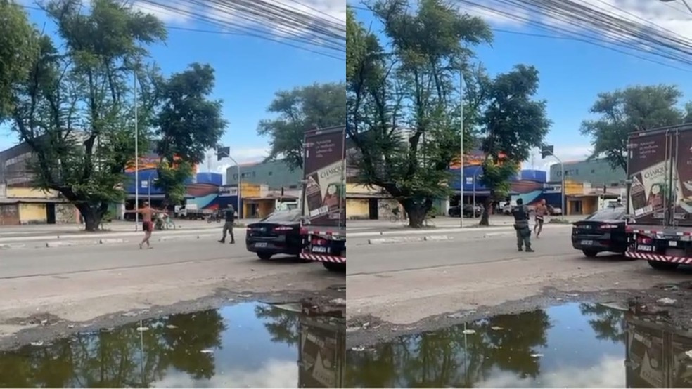 Suspeito teria matado um homem e ferido duas pessoas, em Fortaleza. — Foto: Reprodução