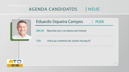 Confira a agenda dos candidatos à Prefeitura de Palmas desta terça-feira (1º)