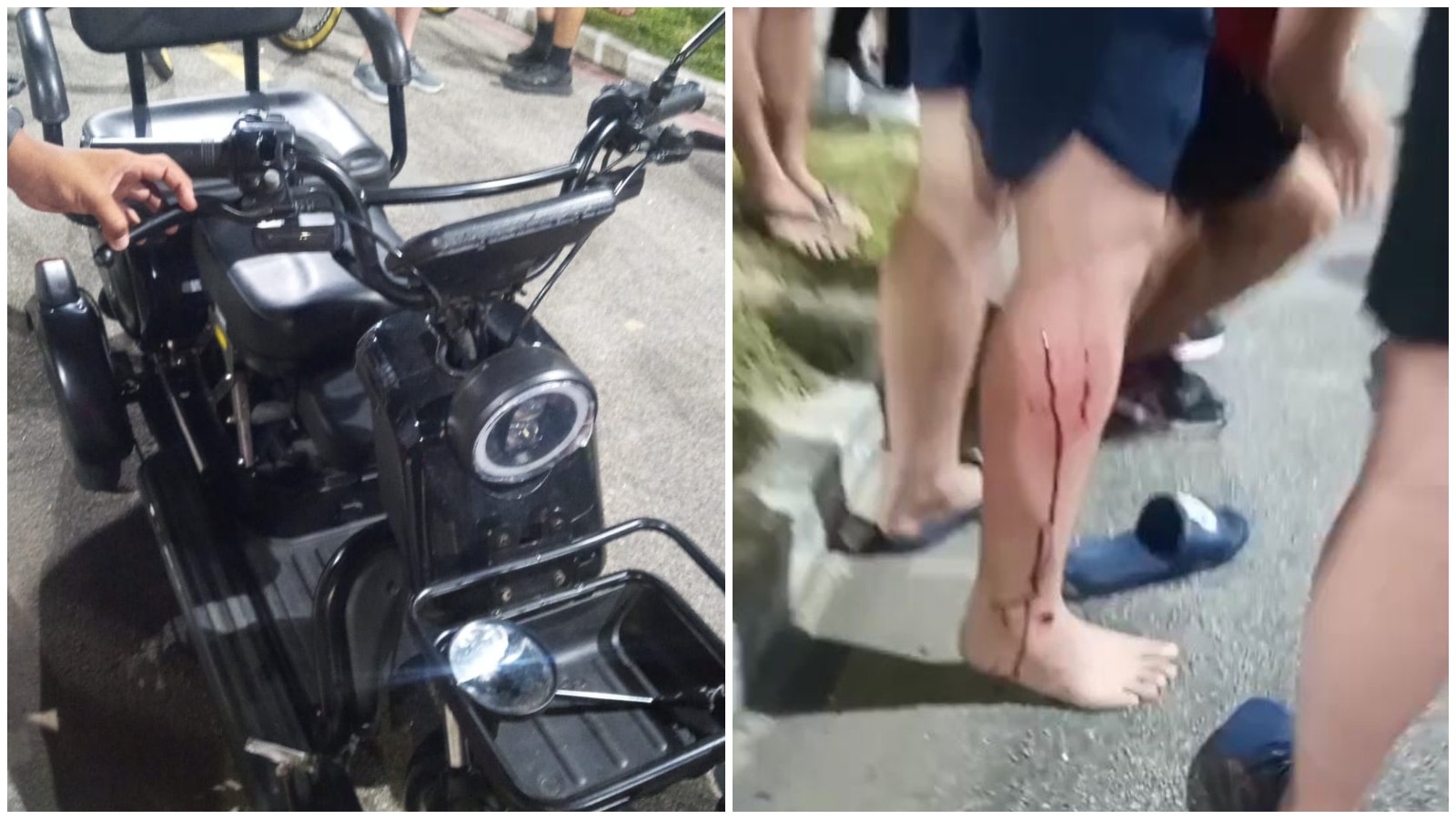 Duas pessoas sofrem acidente com triciclo elétrico na ciclovia da Beira Mar de Fortaleza