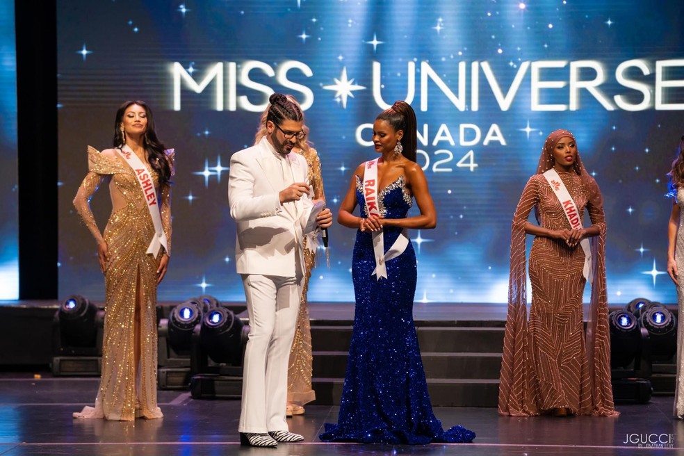 Raika Coutinho ficou em 2 lugar no Miss Canad 2024 e conquistou os ttulos Miss Simpatia e Melhor Corpo  Foto: Jonathan Levy/divulgao
