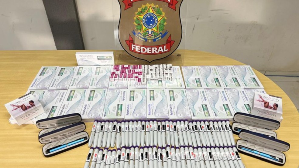 Canetas emagrecedoras apreendidas no aeroporto de Ponta Porã