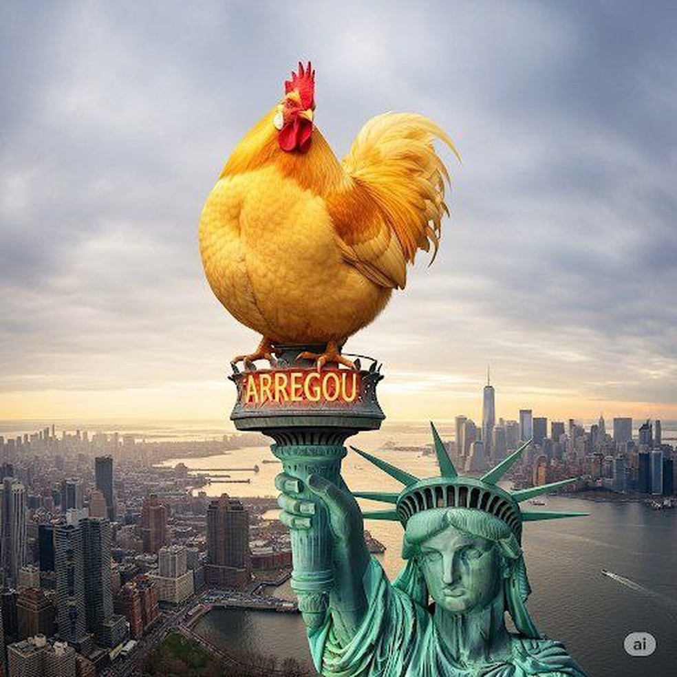 Meme faz piada com Donald Trump. — Foto: Reprodução/X