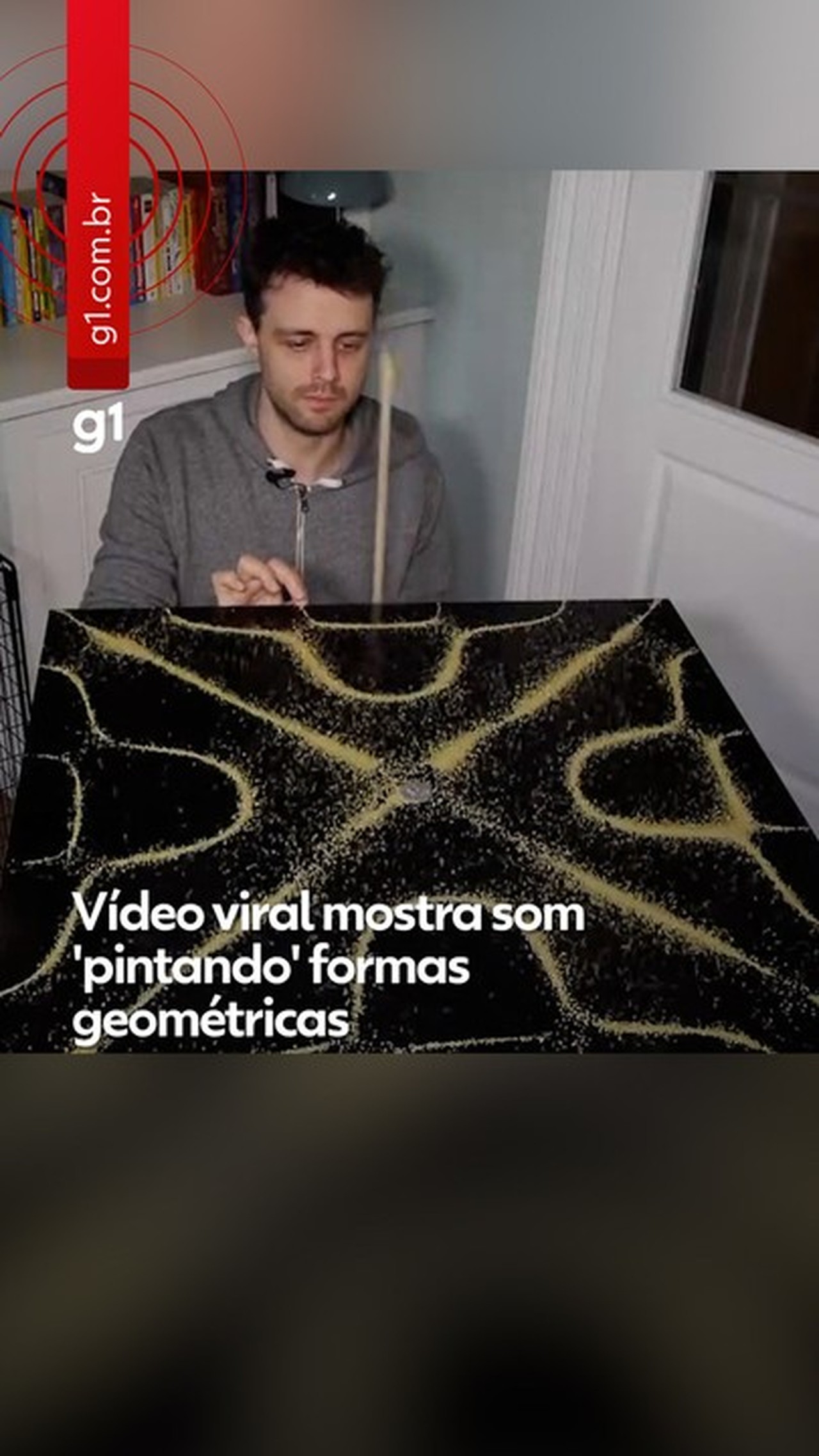 Real ou IA? Vídeo viral mostra som ‘pintando’ formas geométricas