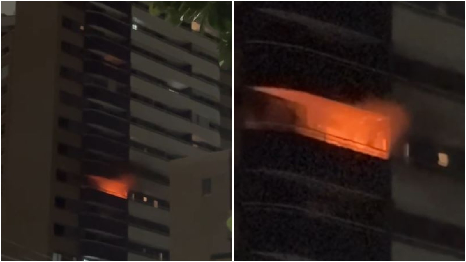 Incêndio atinge apartamento de prédio no Meireles, em Fortaleza