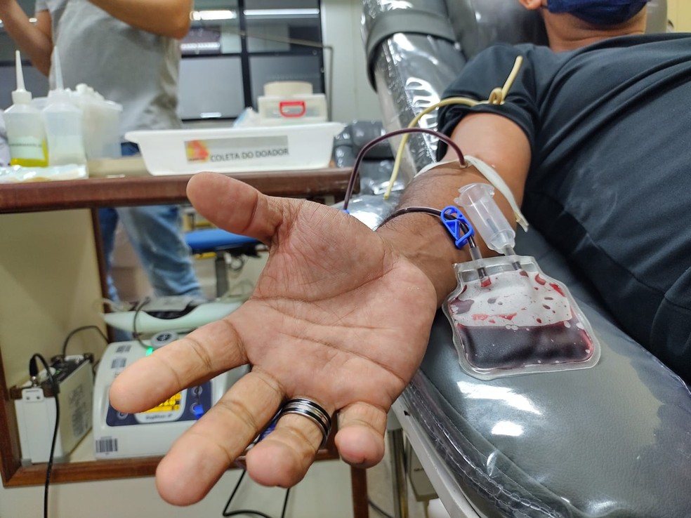 Doação de sangue Hemonorte, Hemocentro Natal RN  — Foto: Lucas Cortez/Inter TV Cabugi