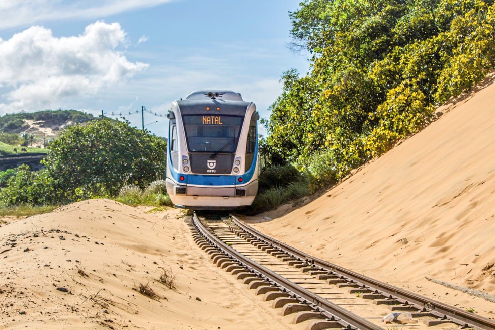 Trem trens Natal Rio Grande do Norte CBTU trens urbanos VLT — Foto: Divulgação/CBTU