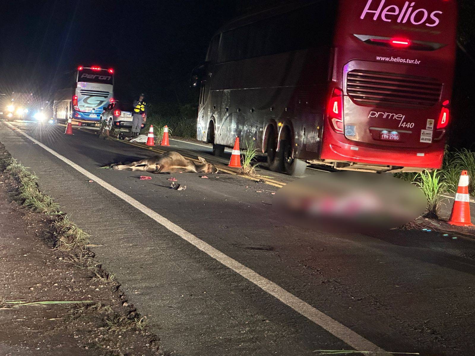 Casal morre após bater moto em bezerro e ser atropelado por caminhão em MT