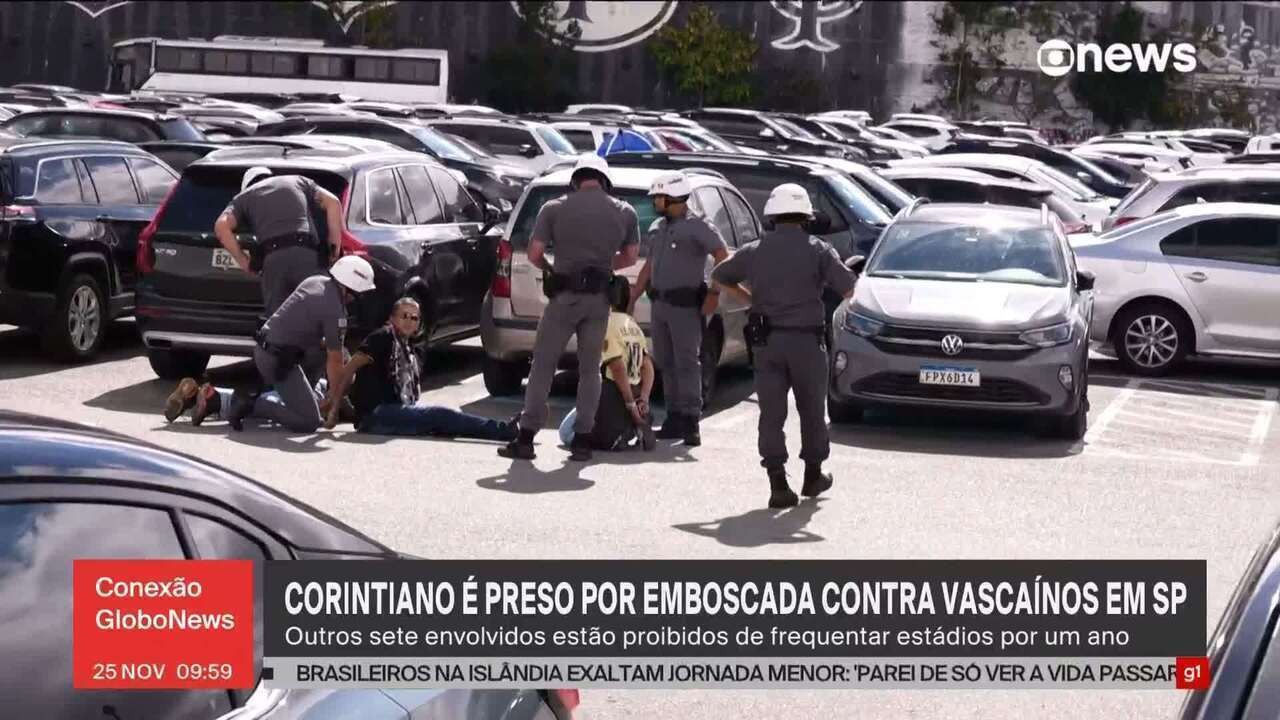 VÍDEO: 50 corintianos entram em confronto com a PM após tentativa de emboscada a vascaínos em SP; oito torcedores são presos 