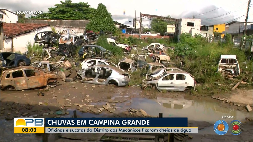 Distrito dos Mecânicos de Campina Grande acumula prejuízos — Foto: TV Paraíba/Divulgação