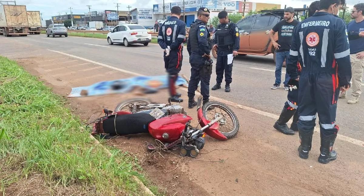 Motociclista morre após colisão com caminhão na BR-364, em Porto Velho