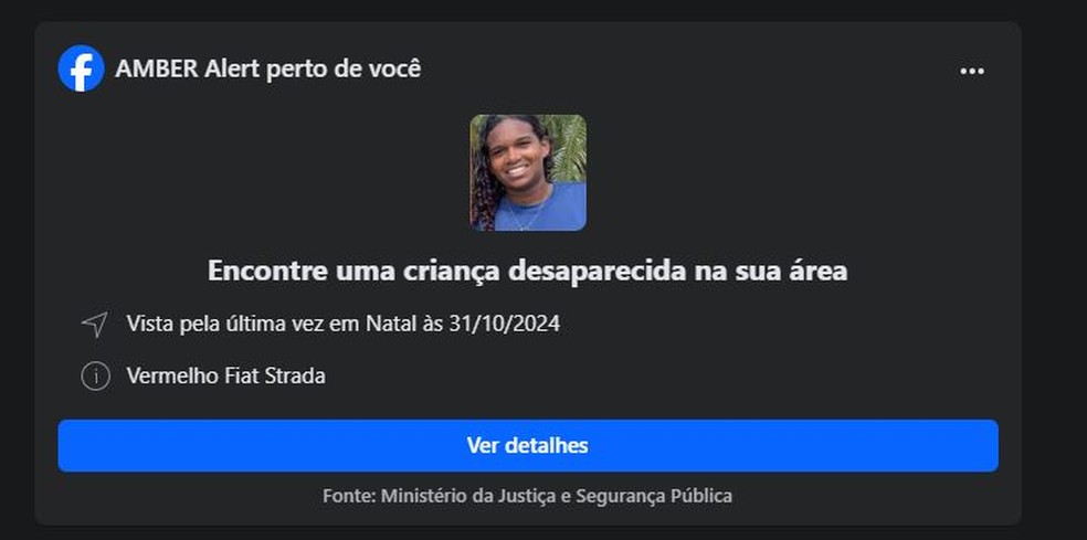 Alerta aparece nas redes sociais — Foto: Reprodução/g1