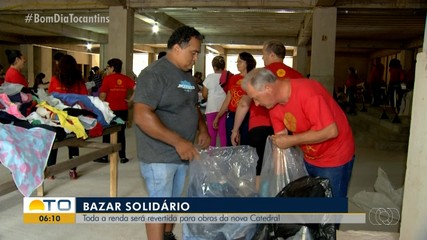 Fiéis fazem bazar para arrecadar fundos para construção de catedral