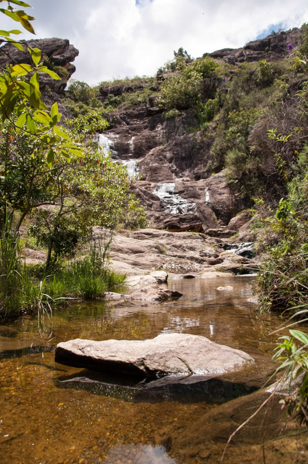 Cachoeira do Bom Despacho com volume de gua considerado normal — Foto: Portal Minas/Reproduo