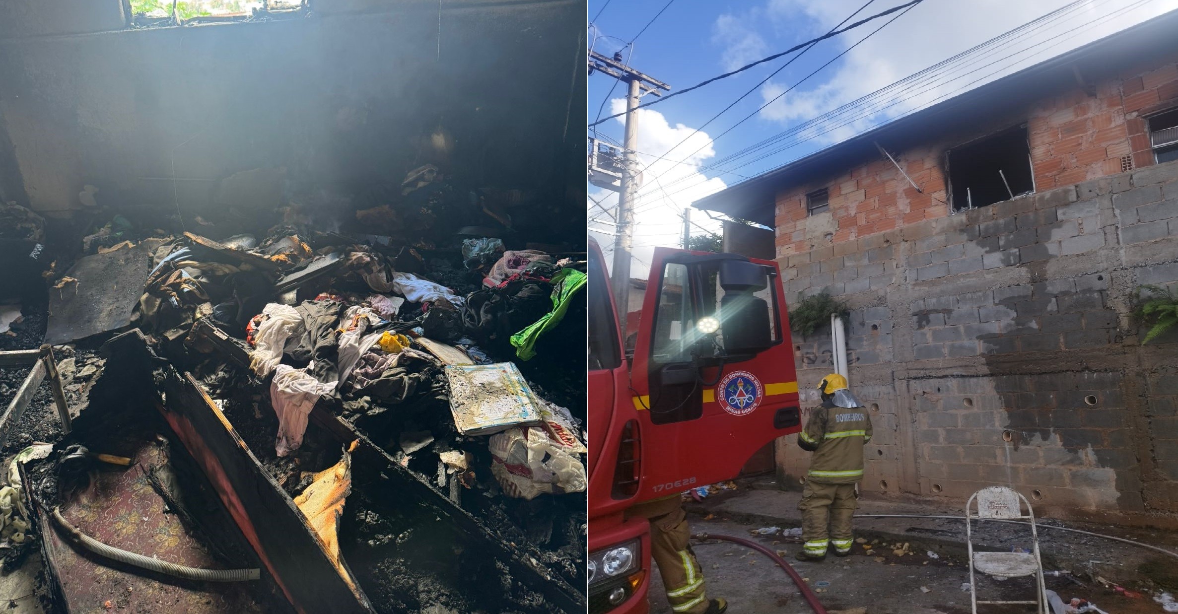 Homem morre ao tentar combater incêndio em casa no bairro Vila Esperança II, em Juiz de Fora