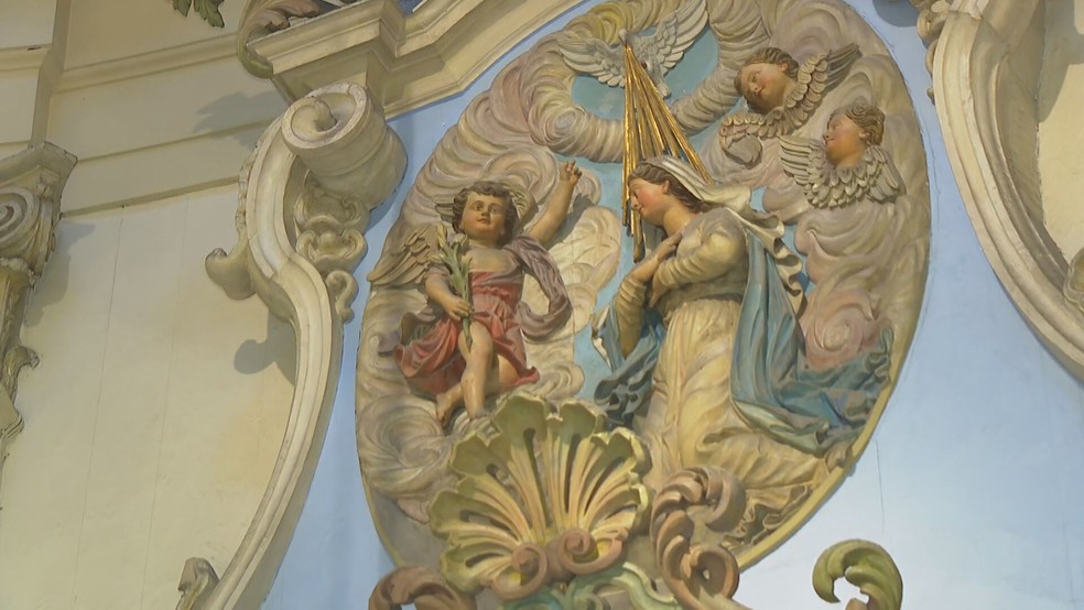 Igreja de N.S.da Lapa dos Mercadores passou por reforma  — Foto: Reprodução/TV Globo 