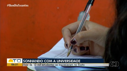Mais de 13 mil estudantes se inscreveram na prova do Exato 2026