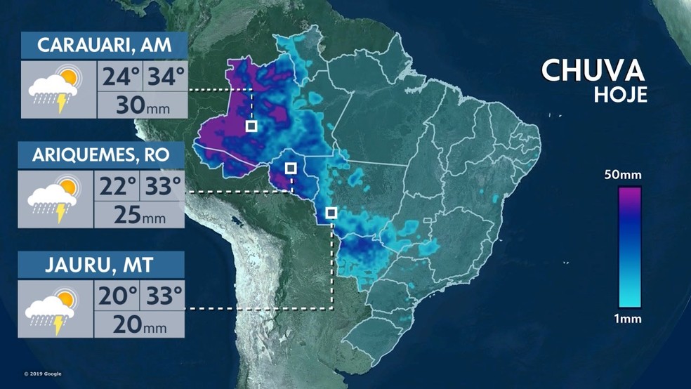 Previsão do tempo para a - Campo e Pesqueiro Show de Bola