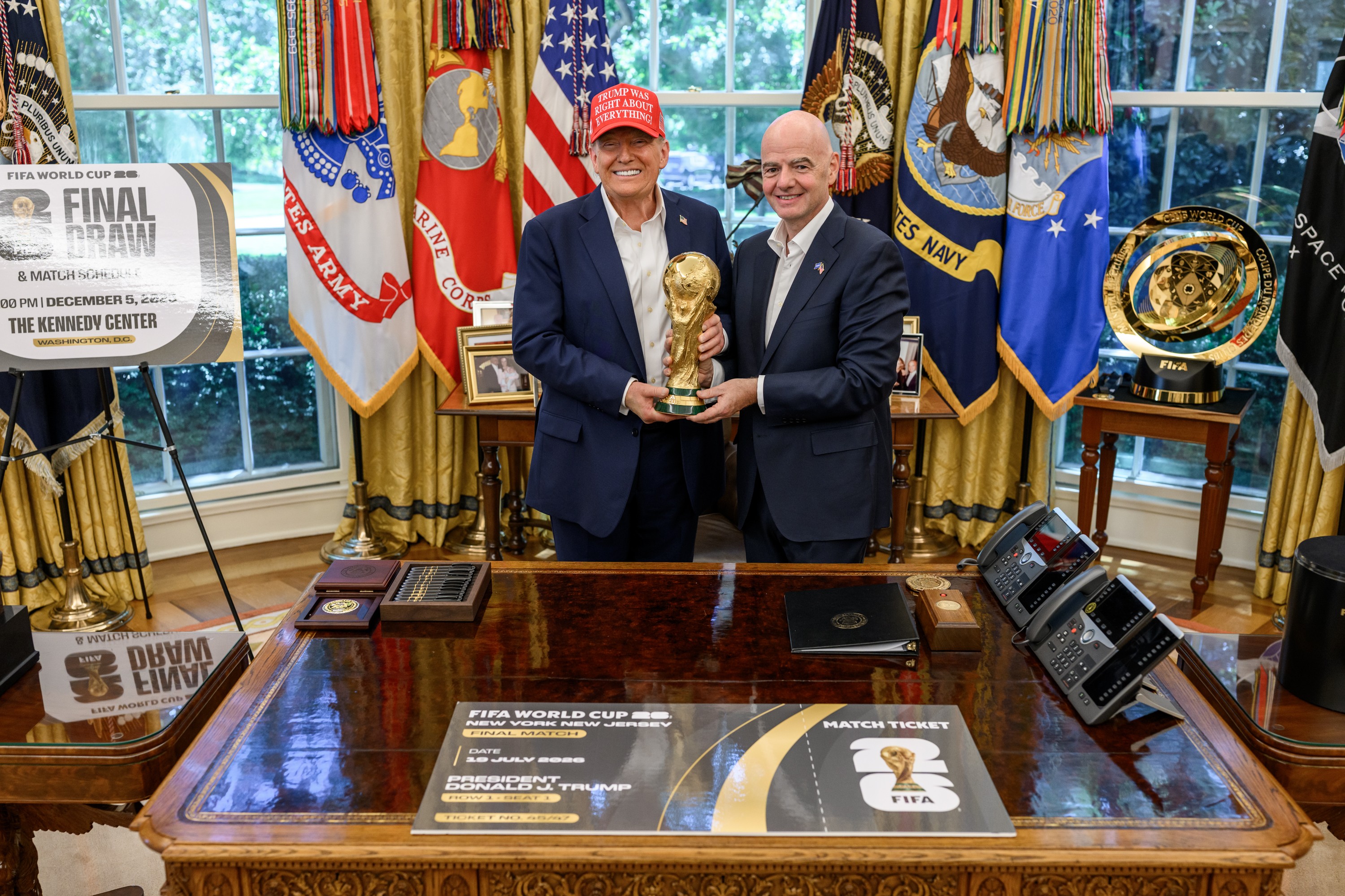 Presidente da Fifa diz que Trump estará na final da Copa do Mundo: 'Entregaremos o troféu juntos'