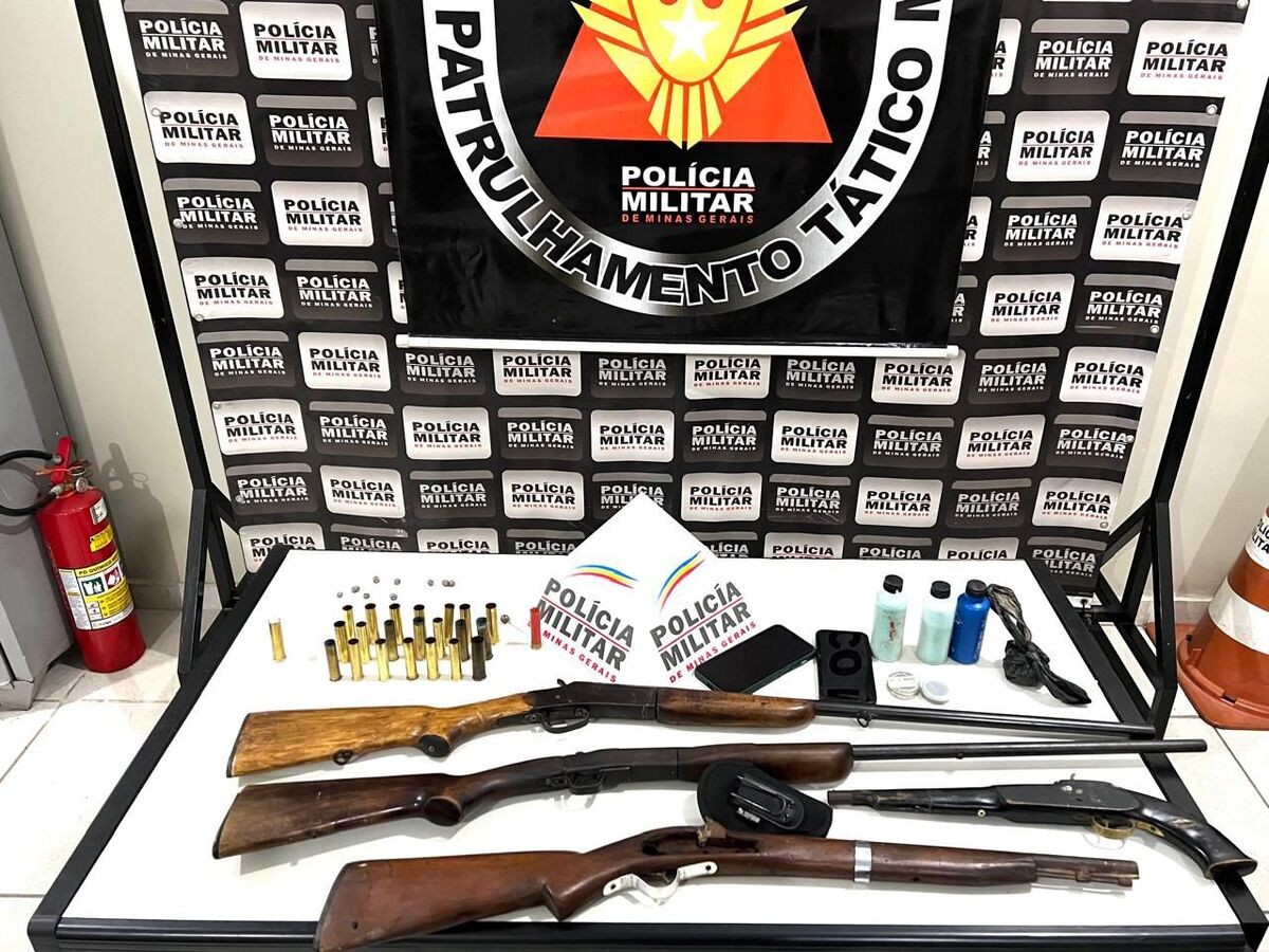 Prisão por posse ilegal de armas após denúncia de violência doméstica