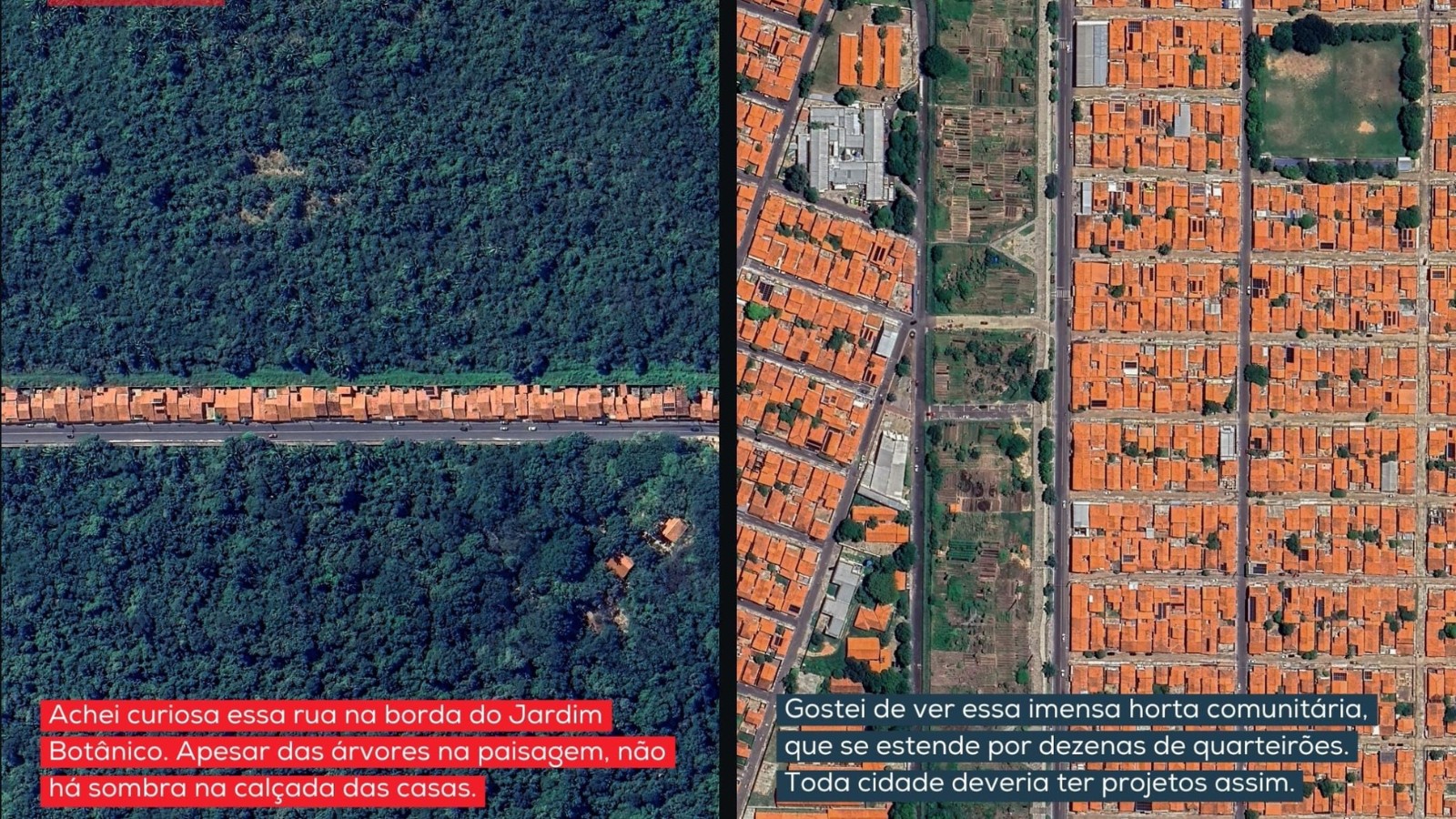 'Teresina vista do espaço': geógrafo destaca contrastes da capital em imagens aéreas