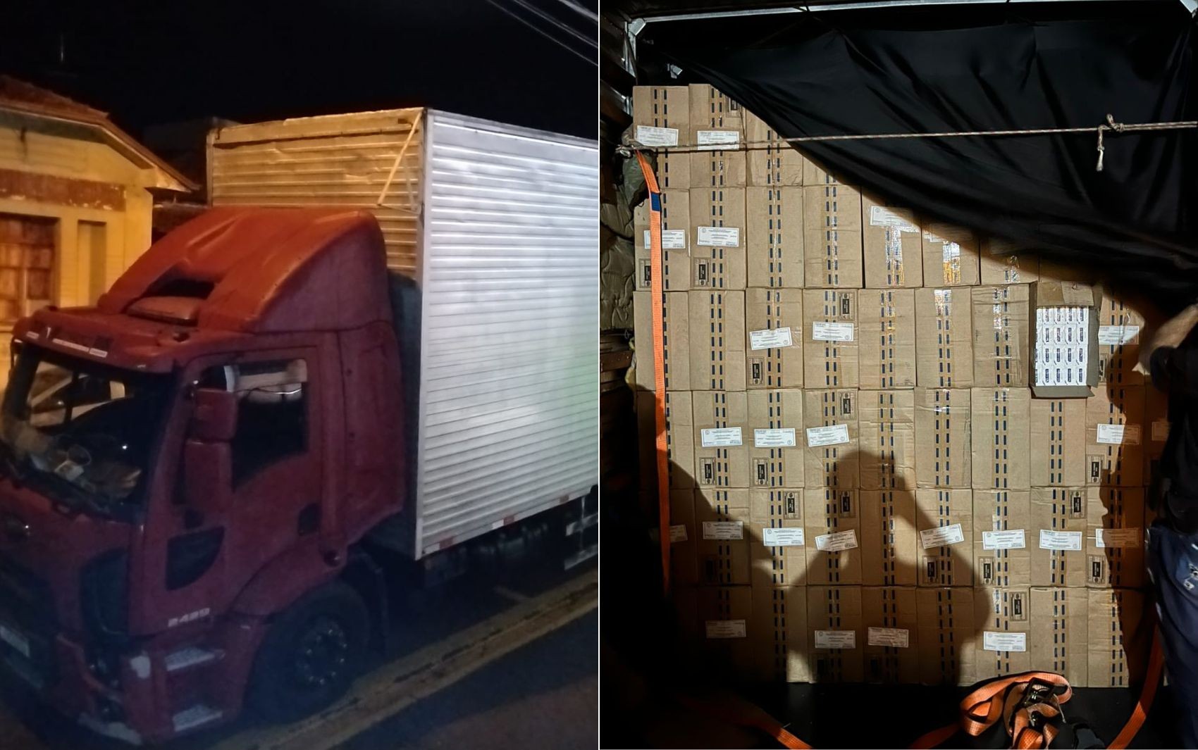 Contrabando de cigarros: carga de R$ 1,5 milhão é apreendida escondida em caminhão que levava sofás em SP