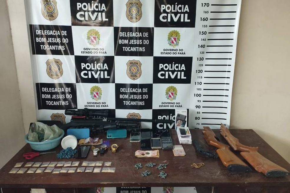 Itens apreendidos durante a operação. — Foto: Ascom PC-PA