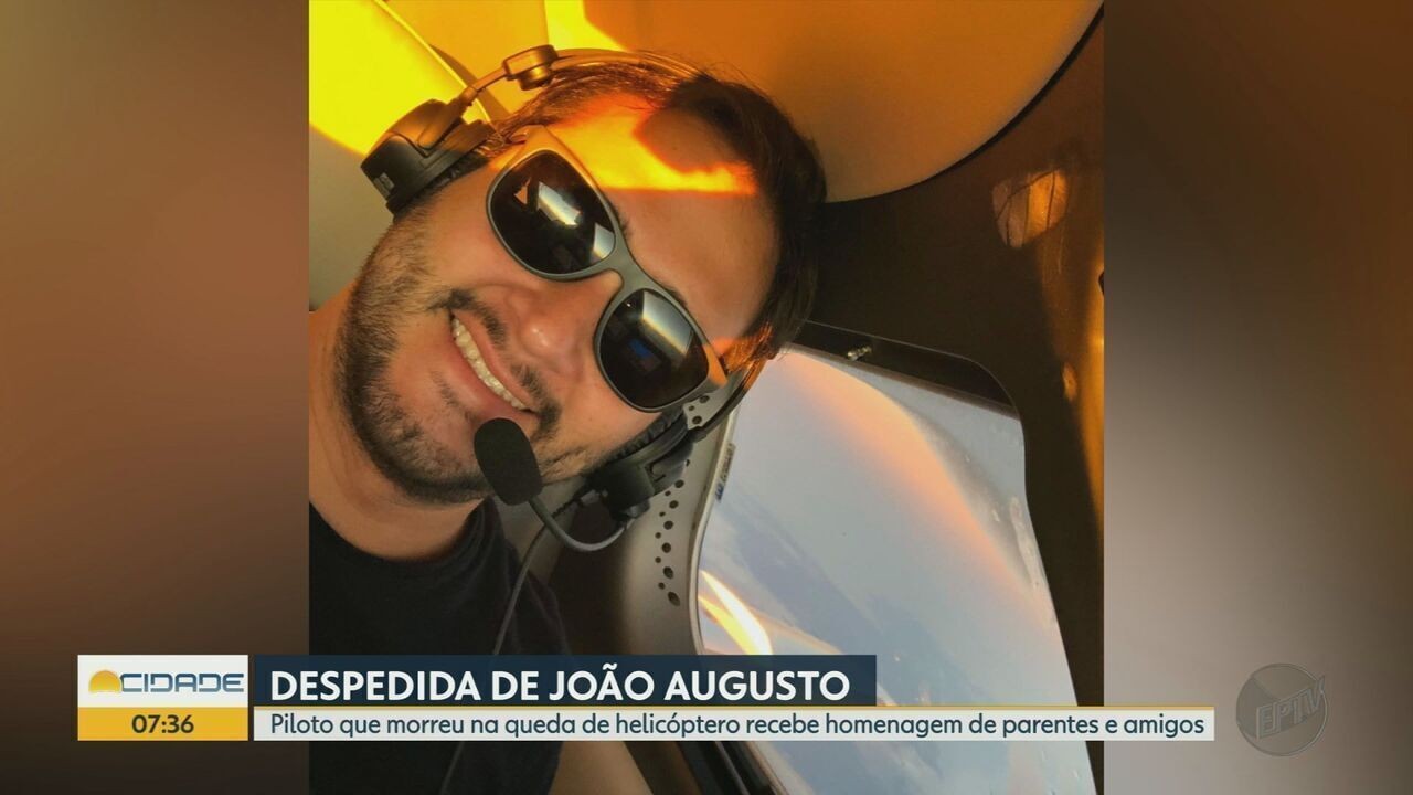 Piloto que morreu em queda de helicóptero recebe homenagem de parentes e  amigos