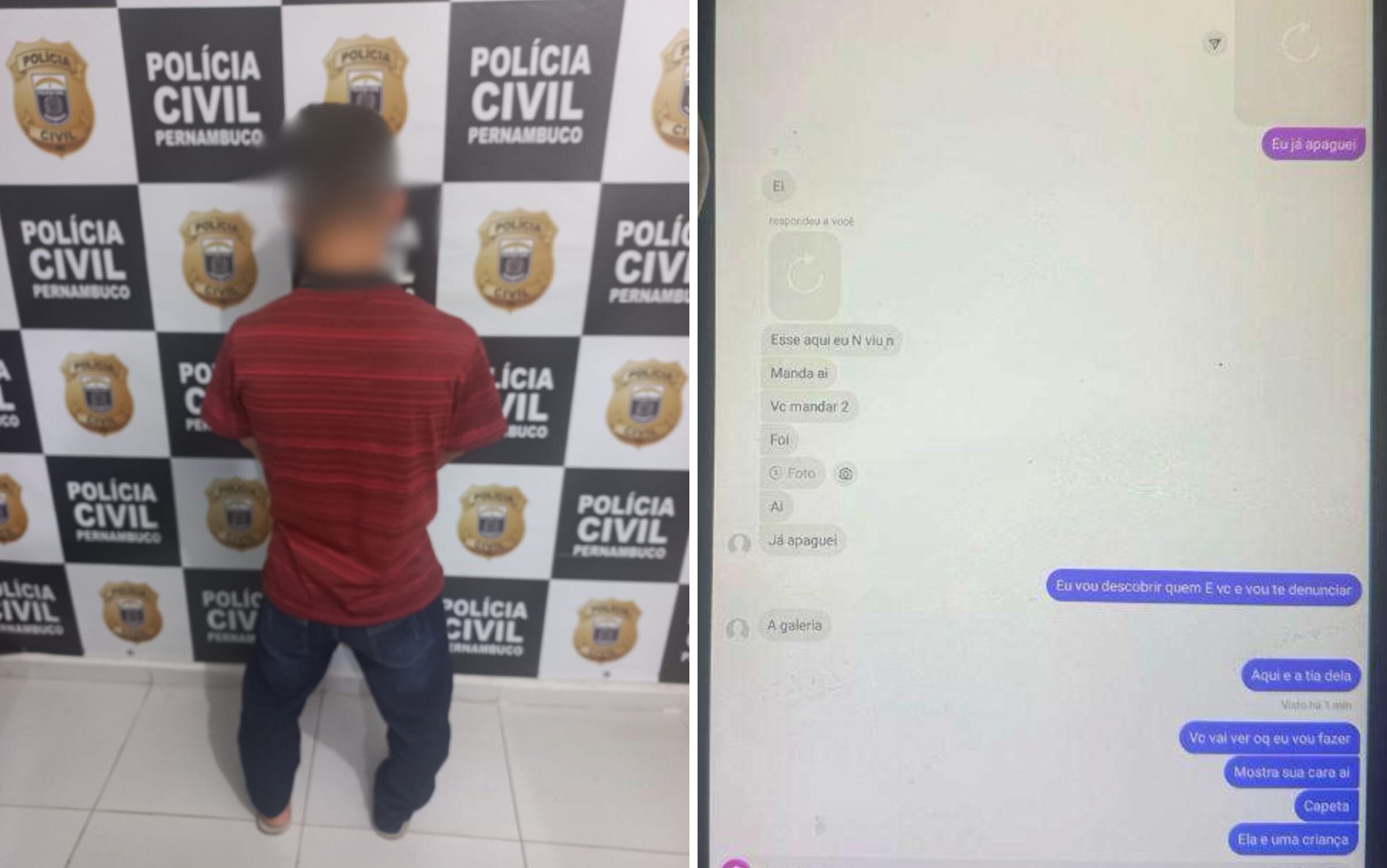 Homem é preso suspeito de ameaçar e assediar sexualmente criança de 11 anos pelas redes sociais 