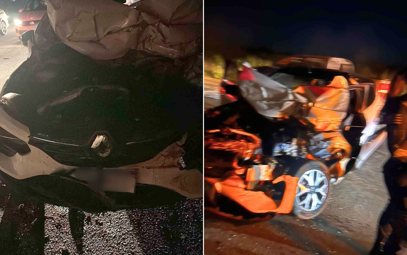Carro fica destruído em acidente com caminhão, e médico comemora sair ileso com os três filhos: ‘Milagre’