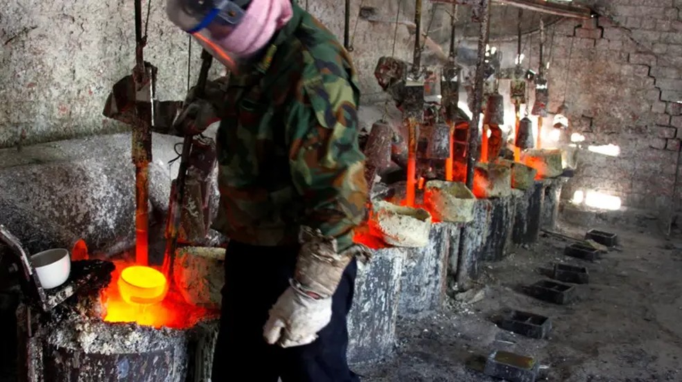 Produção de terras-raras na China, país que lidera a produção desses minerais — Foto: REUTERS