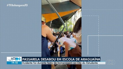 Passarela desaba em escola de Araguaína