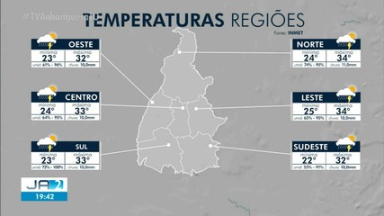 Confira a previsão do tempo para o Tocantins