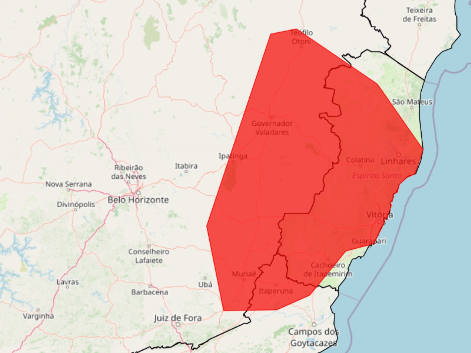 INMET e Defesa Civil alertam para risco hidrológico em Governador Valadares