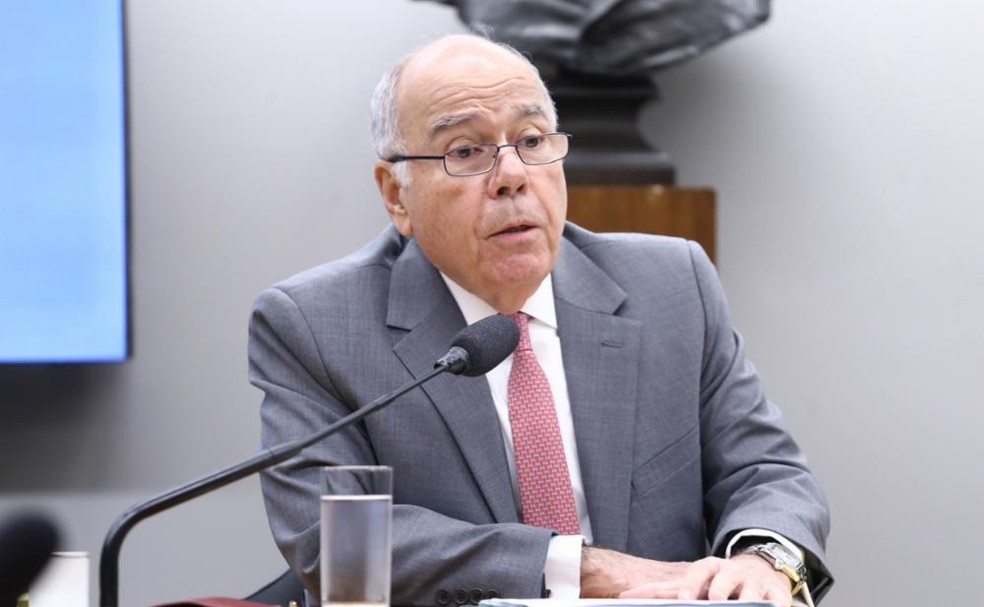 O chanceler Mauro Vieira durante participação na Comissão de Relações Exteriores da Câmara — Foto: Vinicius Loures/Câmara dos Deputados