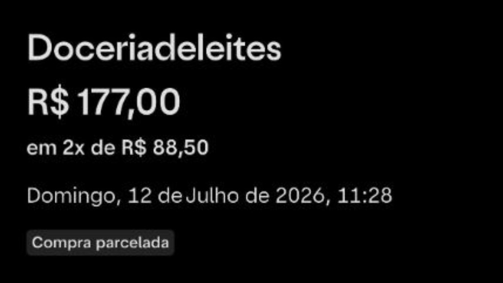 Márcio Holanda pagou R$ 177 em dois pedaços de doce de banana e misto de doce de leite com goiaba. — Foto: Arquivo pessoal