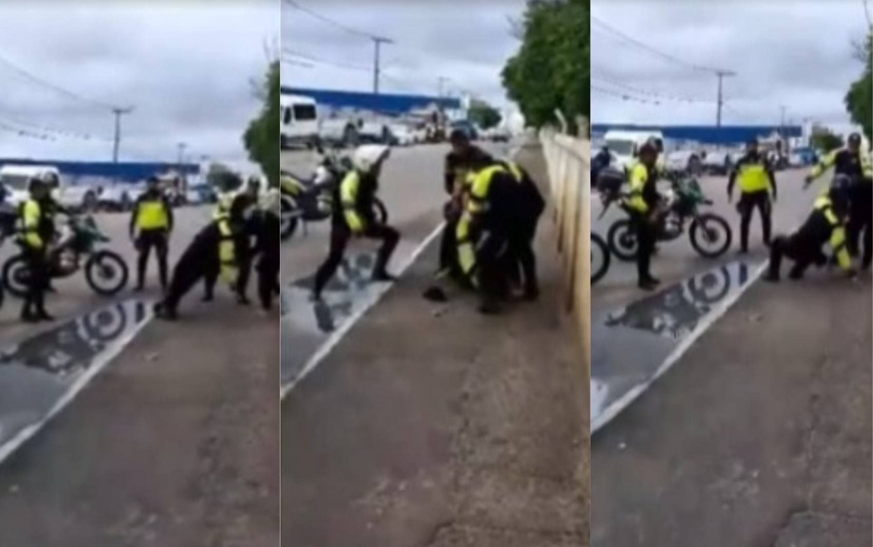 VÍDEO: Agente é agredido por motociclista após alerta sobre infração de trânsito na Bahia