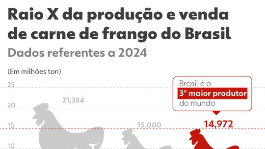 China estuda protocolos para rever restrições à carne de frango do Brasil, diz ministro - Afirmação é do ministro da Agricultura, Carlos Fávaro, que teve reunião bilateral com o primeiro-ministro chinês no Brics. 'Disse que já sabia do caso e que estão estudando os protocolos rapidamente para retomar a compra de de frango brasileiro', contou.