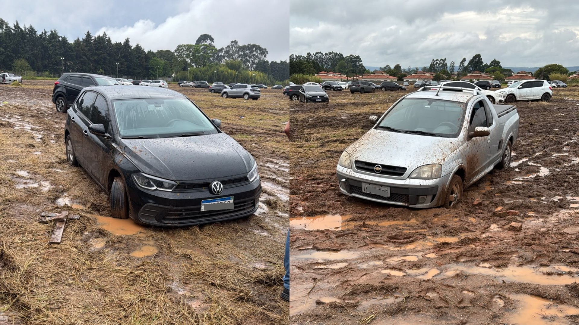 Chuva forte deixa mais de 150 veículos atolados após festa em área rural de Sorocaba; veja vídeo