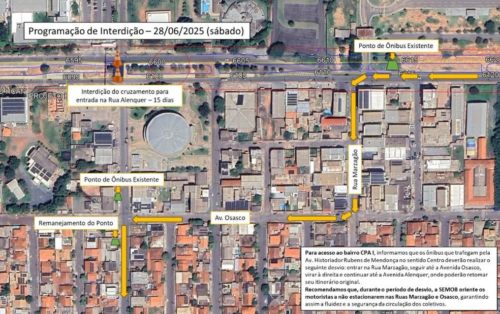 A partir deste sábado (28), terá início a concretagem do último cruzamento da Avenida do CPA — Foto: Sinfra-MT